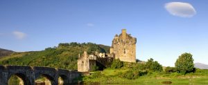 The iconic Eilean Donan castle, near Shieldaig, Scotland