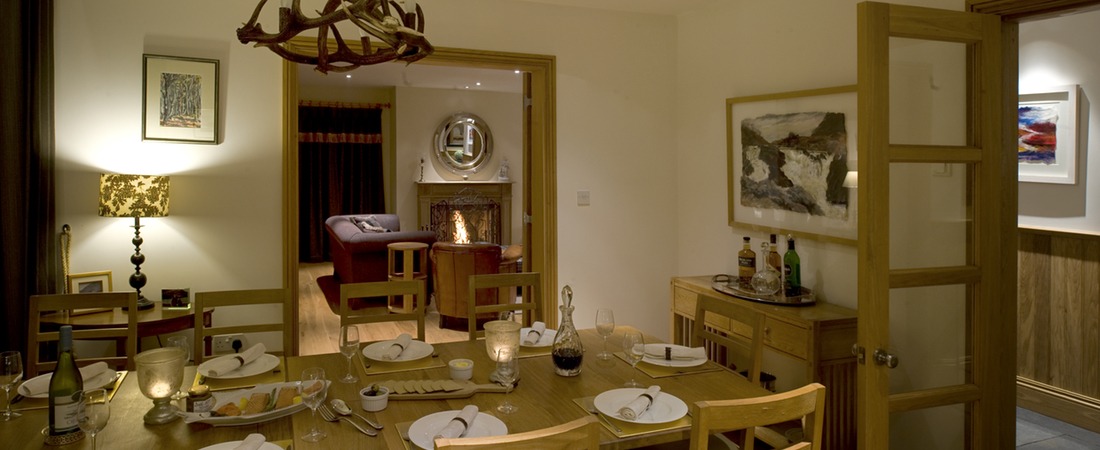 Dining room luxury Scottish holiday lodge