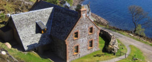Luxury Torridon stone house overlooking Loch Shieldaig, Scotland